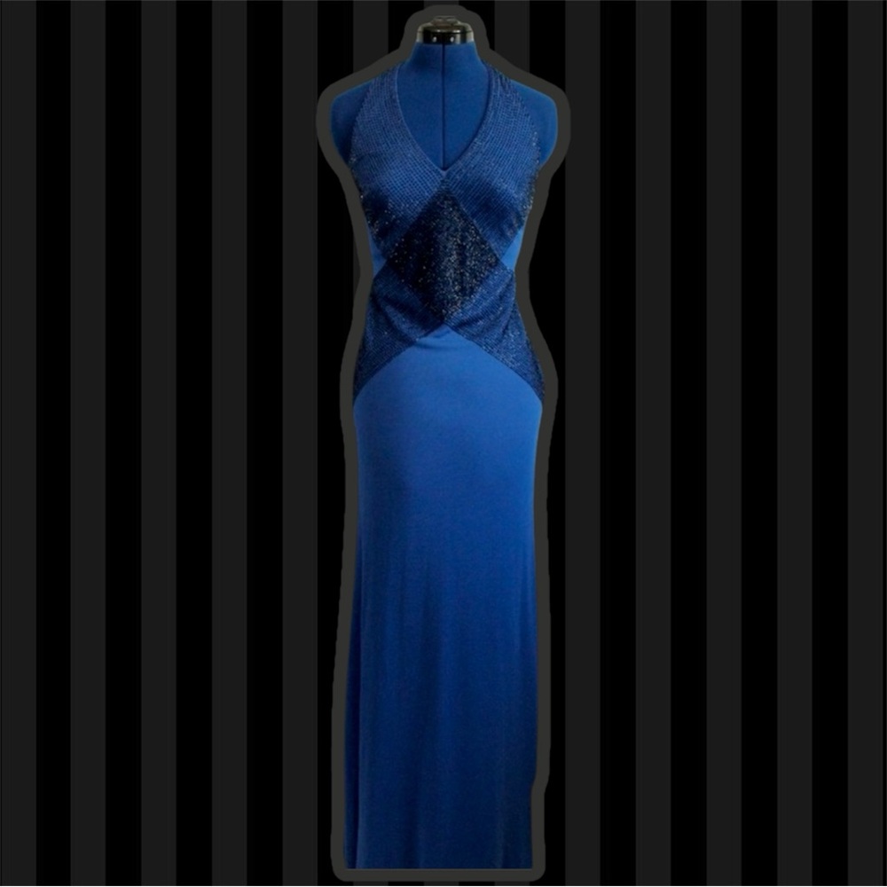 Shelia Yen Chic Backless Blue Dress